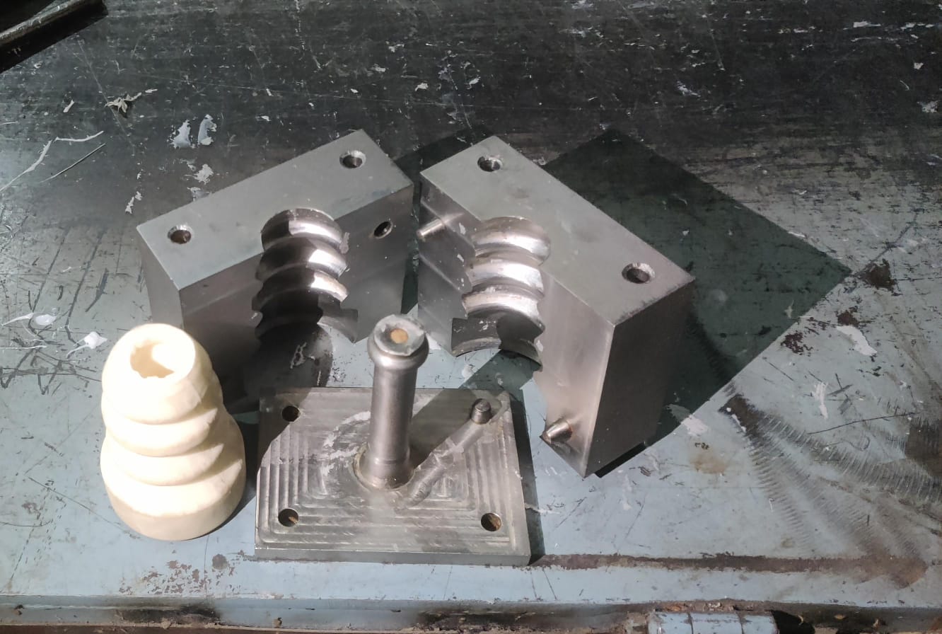 CNC-machined casting mold for the jounce bumper